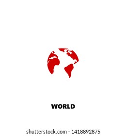 world icon. world vector design. sign design. red color