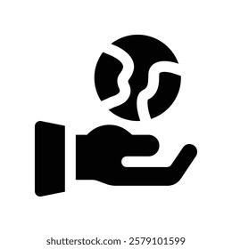 world icon. vector glyph icon for your website, mobile, presentation, and logo design.