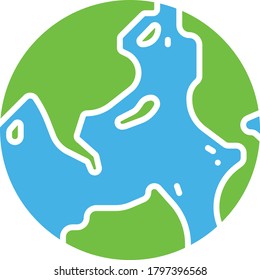 Diseño de ilustración de vector de icono mundial