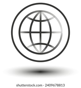 Icono mundial. Ilustración vectorial. EPS 10.