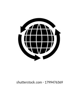  Vektorgrafik-Logo-Vorlage mit Weltzeichen 
