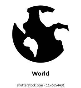 World icon vector isolated on white background, logo concept of World sign on transparent background, filled black symbol