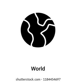 World icon vector isolated on white background, logo concept of World sign on transparent background, filled black symbol