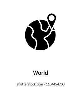 World icon vector isolated on white background, logo concept of World sign on transparent background, filled black symbol