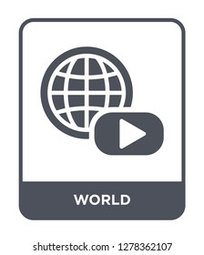 world icon vector on white background, world trendy filled icons from Blogger and influencer collection, world vector illustration