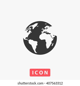 World Icon Vector. Simple Flat Symbol. Perfect Black Pictogram Illustration On White Background.