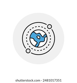 World Icon vector stock illustration.