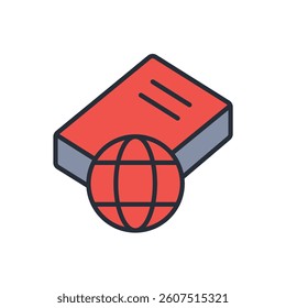 world icon. vector.Editable stroke.linear style sign for use web design,logo.Symbol illustration.