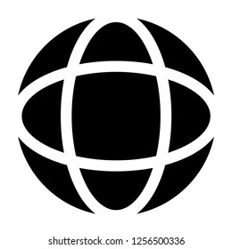 World icon.Earth vector sign.Globe map illustration for graphic design, web and mobile platforms.
