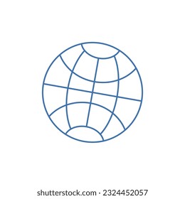 world icons flat line design on white background. vector illustration for web, app