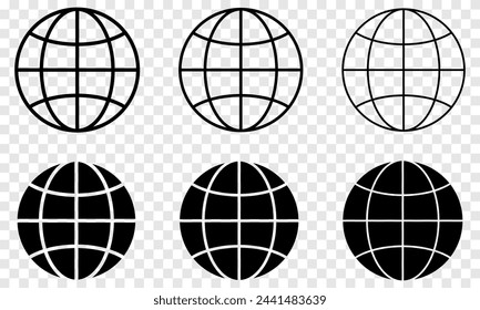 Conjunto de iconos del mundo. Colección de iconos web. Ilustración vectorial, EPS10
