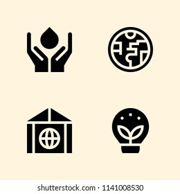 world icons set. ecology, greenhouse effect and ozone layer and other vector icons for graphic design and web