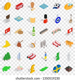 World icons set. isometric style of 36 world vector icons for web for any design