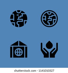 world icons set. ozone layer, save water and planet earth and other vector icons for graphic design and web