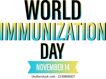 World immunization day banner design illustration