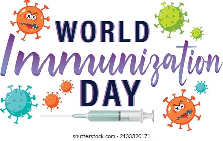Design-Illustration zum Thema "Welt-Immunisierungstag"