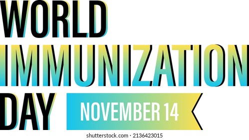World immunization day banner design illustration