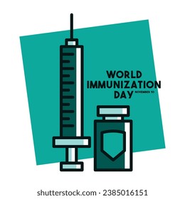 World Immunization Day. November 10. Eps 10.