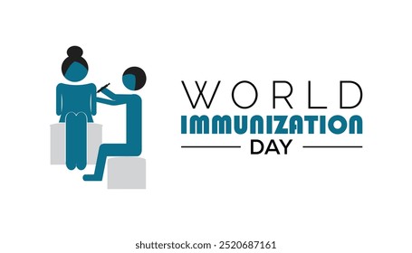World Immunization day is observed every year on November. Medical Healthcare Awareness concept. background, placard, banner template Vector illustration design.