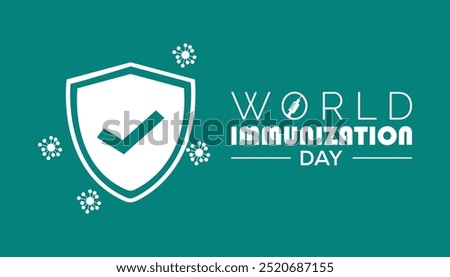 World Immunization day is observed every year on November. Medical Healthcare Awareness concept. background, placard, banner template Vector illustration design.