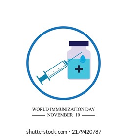 World Immunization day on November 10th vector illustration design