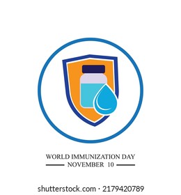 World Immunization day on November 10th vector illustration design