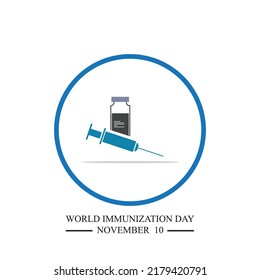 World Immunization day on November 10th vector illustration design