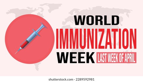 World Immunization Week backdrop with colorful shapes and designs. The third week of April is world immunization week