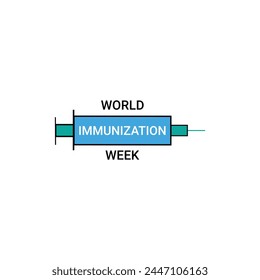 World immunization week design campaign. Immunizations can protect you at every stage of life. - Powered by Shutterstock - Get 15% off with code: PIKWIZARD15