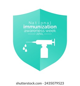 World Immunization week observed in last week of April from 24th to 30th. Banner, poster, flyer. Vector illustration. Vector illustration.