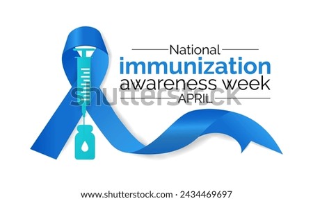 World Immunization week observed in last week of April from 24th to 30th.
Banner, poster, flyer. Vector illustration. Vector illustration.
