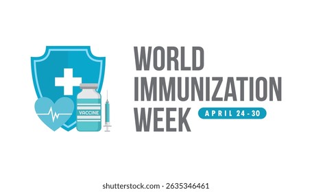 world immunization week vector concept illustration design