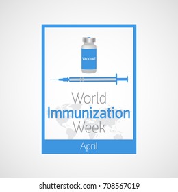 World Immunization Week Vector Icon Illustration