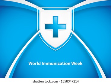 World immunization week, vector illustration