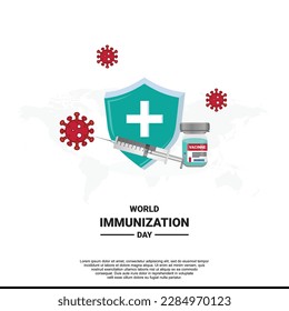 World Immunization week. Vector illustration