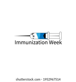 world immunization week web banner. illustration vector