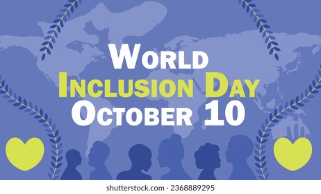 Vektorbanner-Design des World Inclusion Day mit geometrischen Formen und lebhaften Farben auf horizontalem Hintergrund. Happy World Inklusion Day moderne minimale Poster.