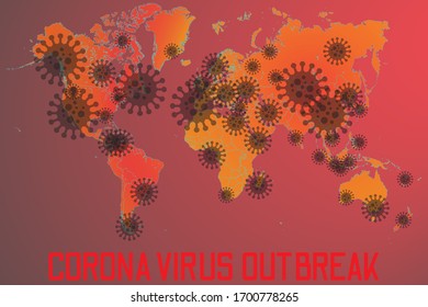 world infected by corona virus. covid-19 outbreak. dangerous sign of corona disease