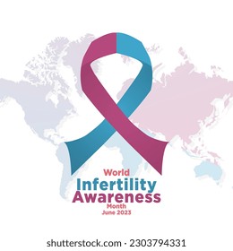 Vector de afiche de sensibilización sobre la infertilidad en el mundo