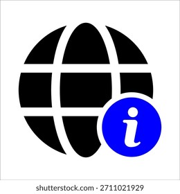 Diseño de Ilustración vectorial de iconos de World Info