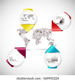 World infographic template. Vector business concept.