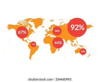 world Infographic Vector illustration. can be used for workflow layout, banner, diagram, number options, step up options, web design.