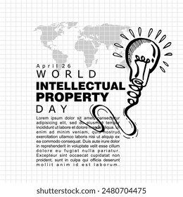 World Intellectual property day,  April 26, Poster and banner