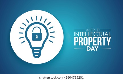 World Intellectual Property Day. April month copyright law Awareness Concept. Vector Template.