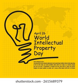 World Intellectual Property day, April 26, poster and banner vector