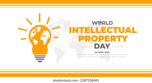Plantilla de diseño de banners o fondo del Día Mundial de la Propiedad Intelectual