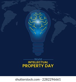 World Intellectual Property Day design. World Intellectual Property Day poster, banner, greetings card design. Intellectual creative. Intellectual Property Day creative