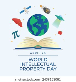 World Intellectual Property Day design template good for celebration usage. brain vector template. flat design. vector eps 10.