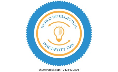 World Intellectual Property Day observed every year in April. Template for background, banner, card, poster with text inscription.