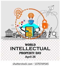 world intellectual property day vector illustration